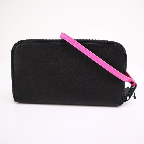 Marc by Marc Jacobs Pebble Leather Long Wallet Black Pink Unisex - Picture 14 of 14